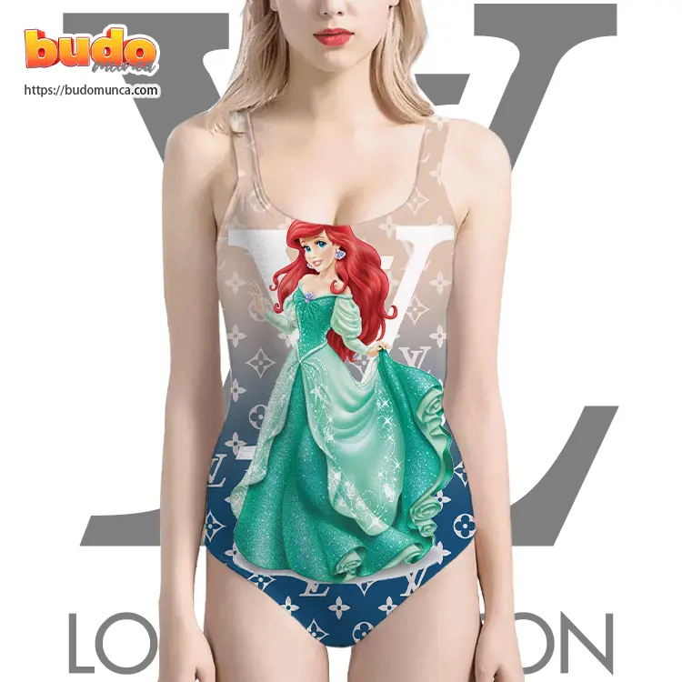 Lv feat ariel princess disney beautiful swimsuit louis vuitton gift uninque for women